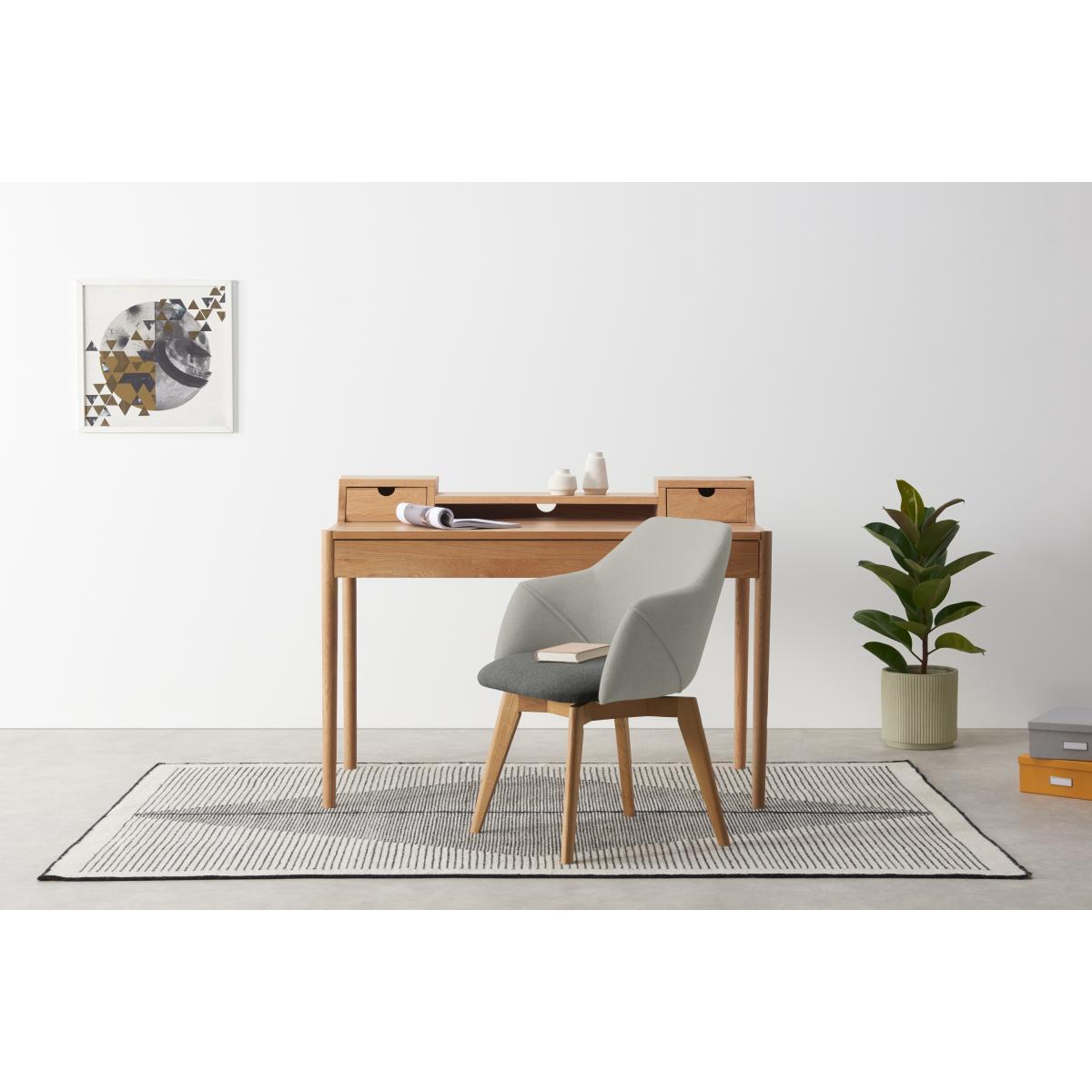 Lule Office Chair, Marl grey and Hail Grey and oak – image 4