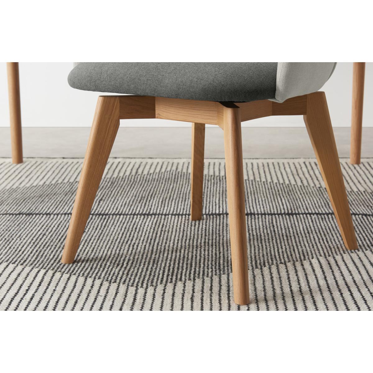Lule Office Chair, Marl grey and Hail Grey and oak – image 5