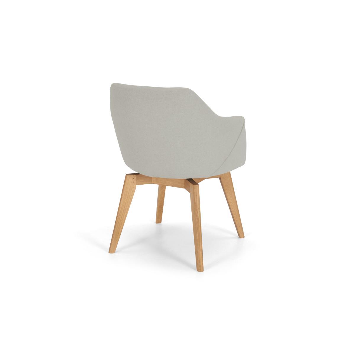 Lule Office Chair, Marl grey and Hail Grey and oak – image 6