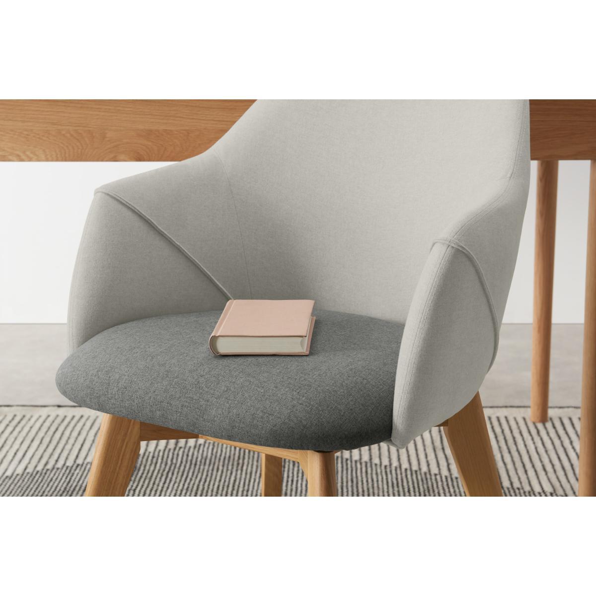 Lule Office Chair, Marl grey and Hail Grey and oak – image 7