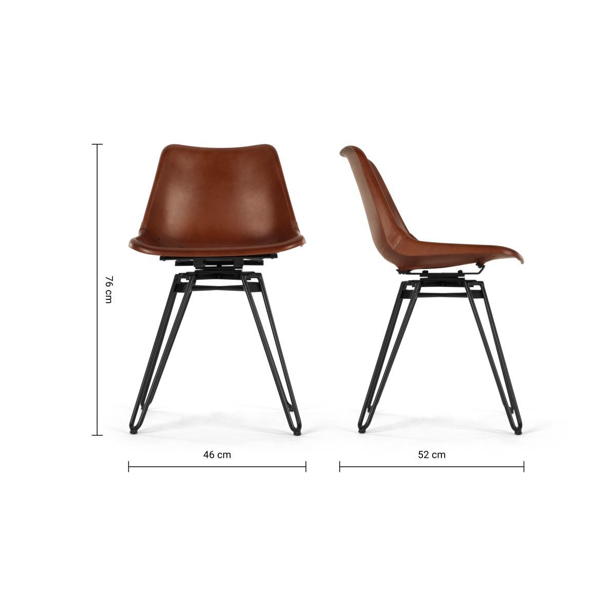 Kendal Office Chair, Tan and Black – image 9