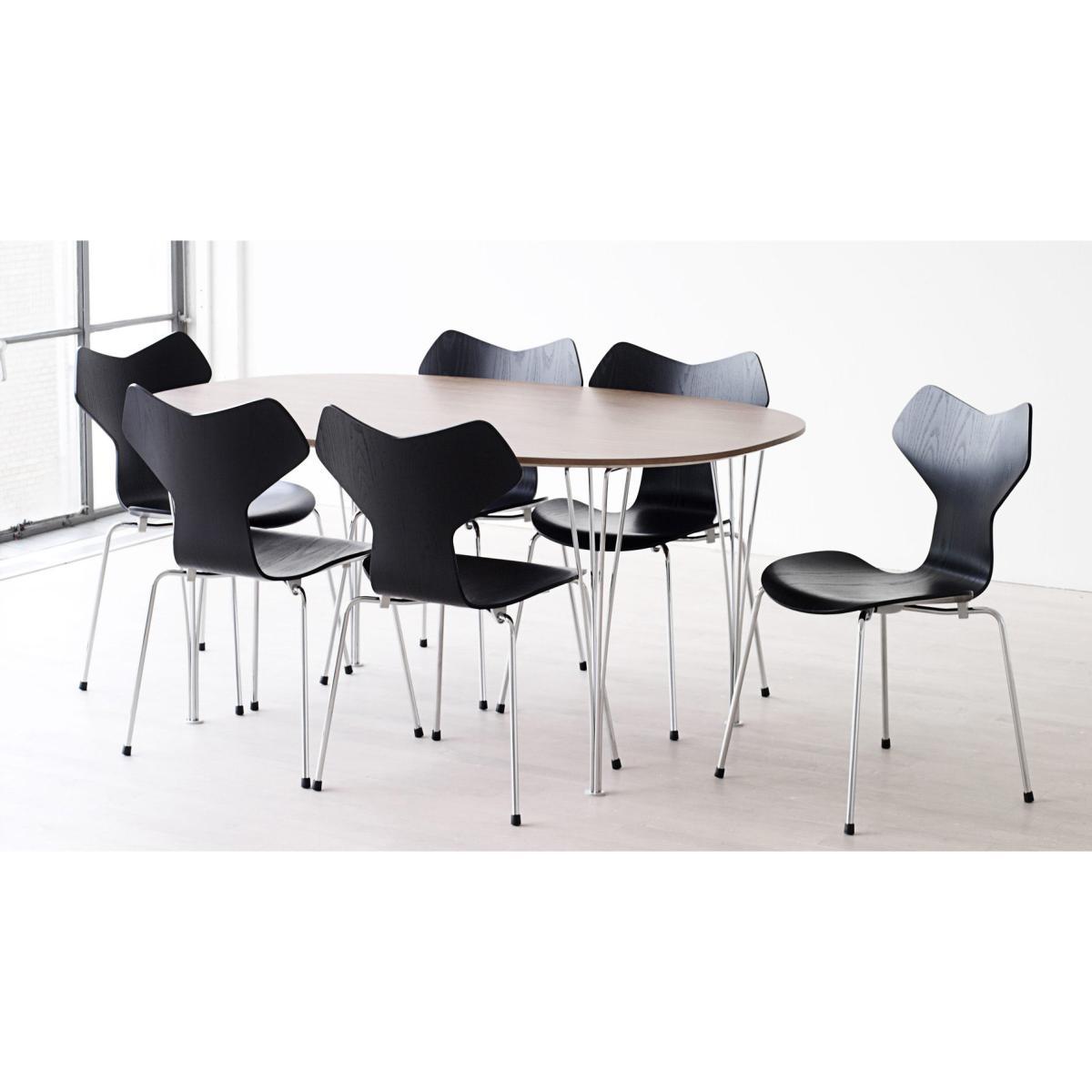 Grand Prix Stacking chair - Wood by Fritz Hansen White – image 3