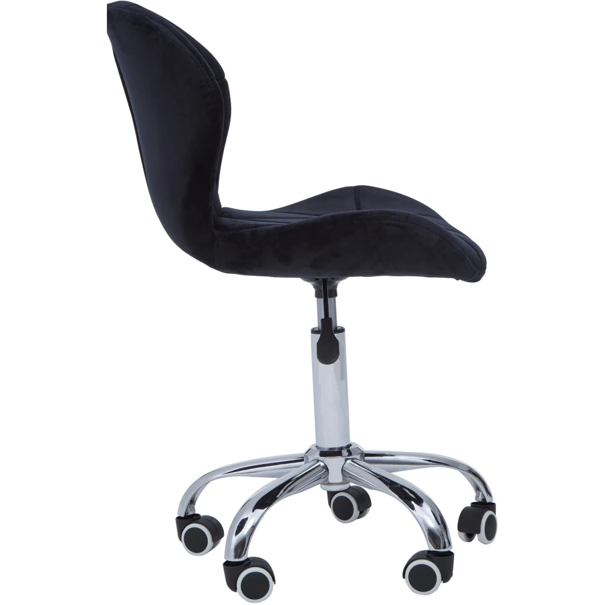 Orsina Franki Black Velvet Quilted Home Office Chair - Black – image 3