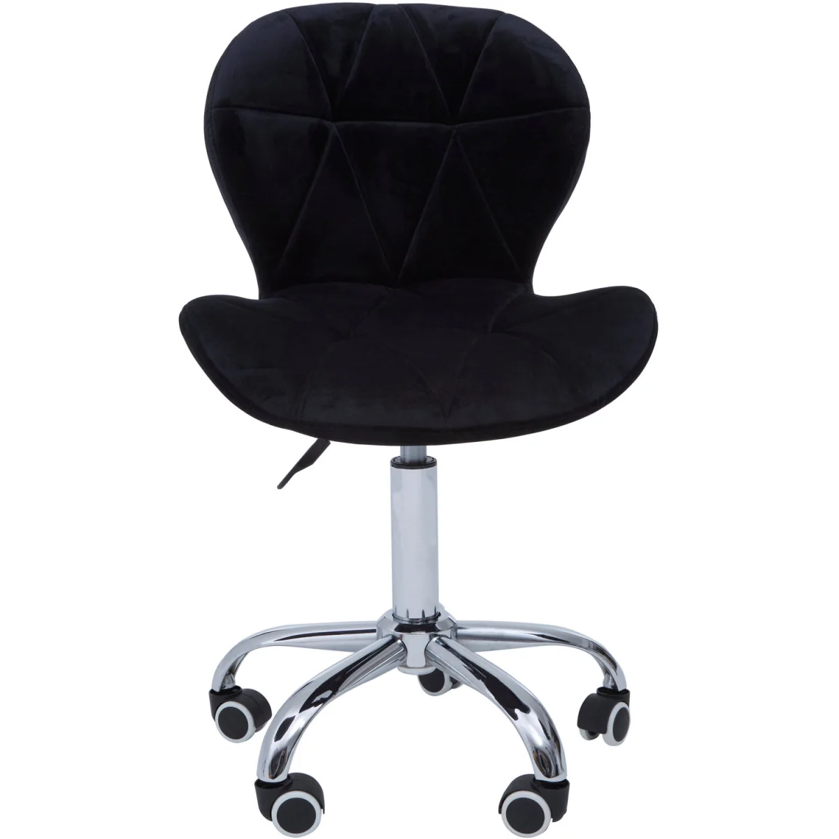 Orsina Franki Black Velvet Quilted Home Office Chair - Black – image 4