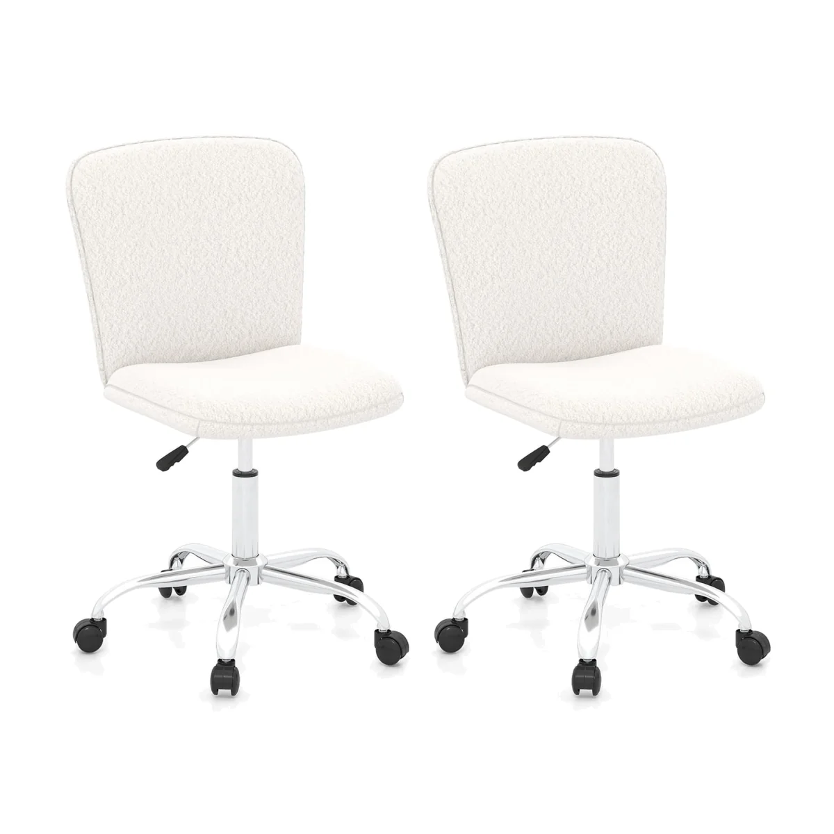 Wheeled Ergonomic Office Chair - White – image 1