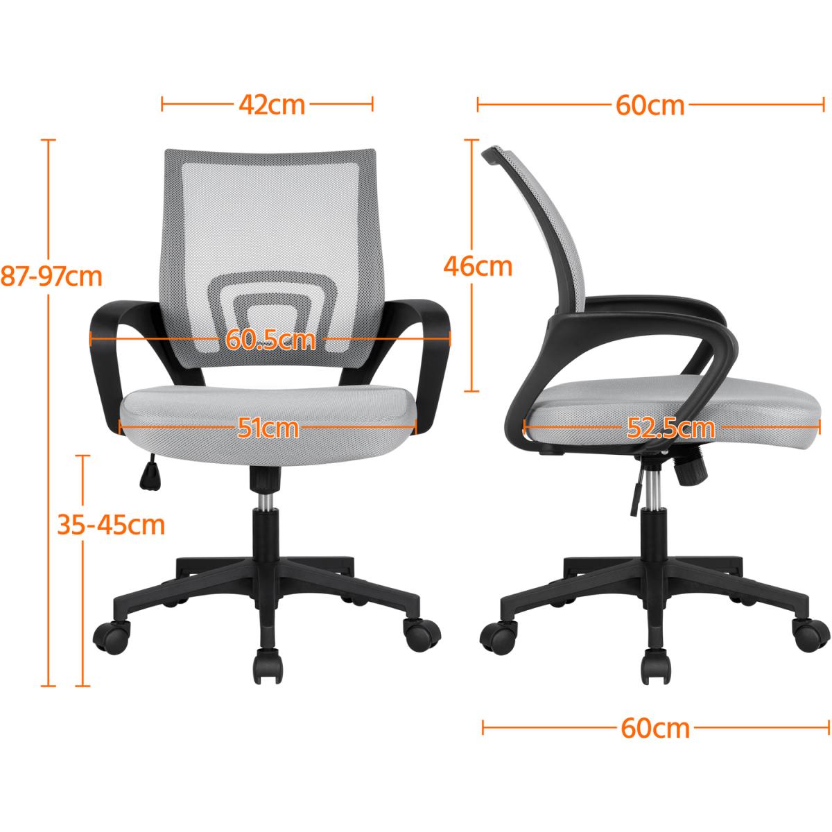 Yaheetech Ergonomic Mesh Office Chair - Grey – image 4