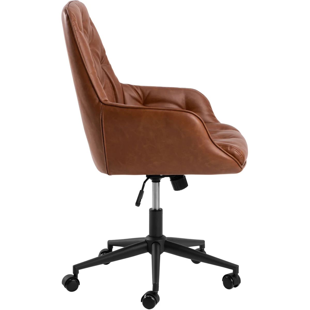 Erik Gas Lift Desk Chair in Brandy PU - Brandy – image 2