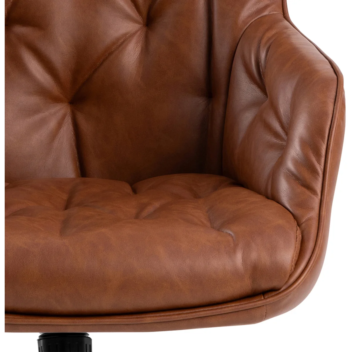 Erik Gas Lift Desk Chair in Brandy PU - Brandy – image 5