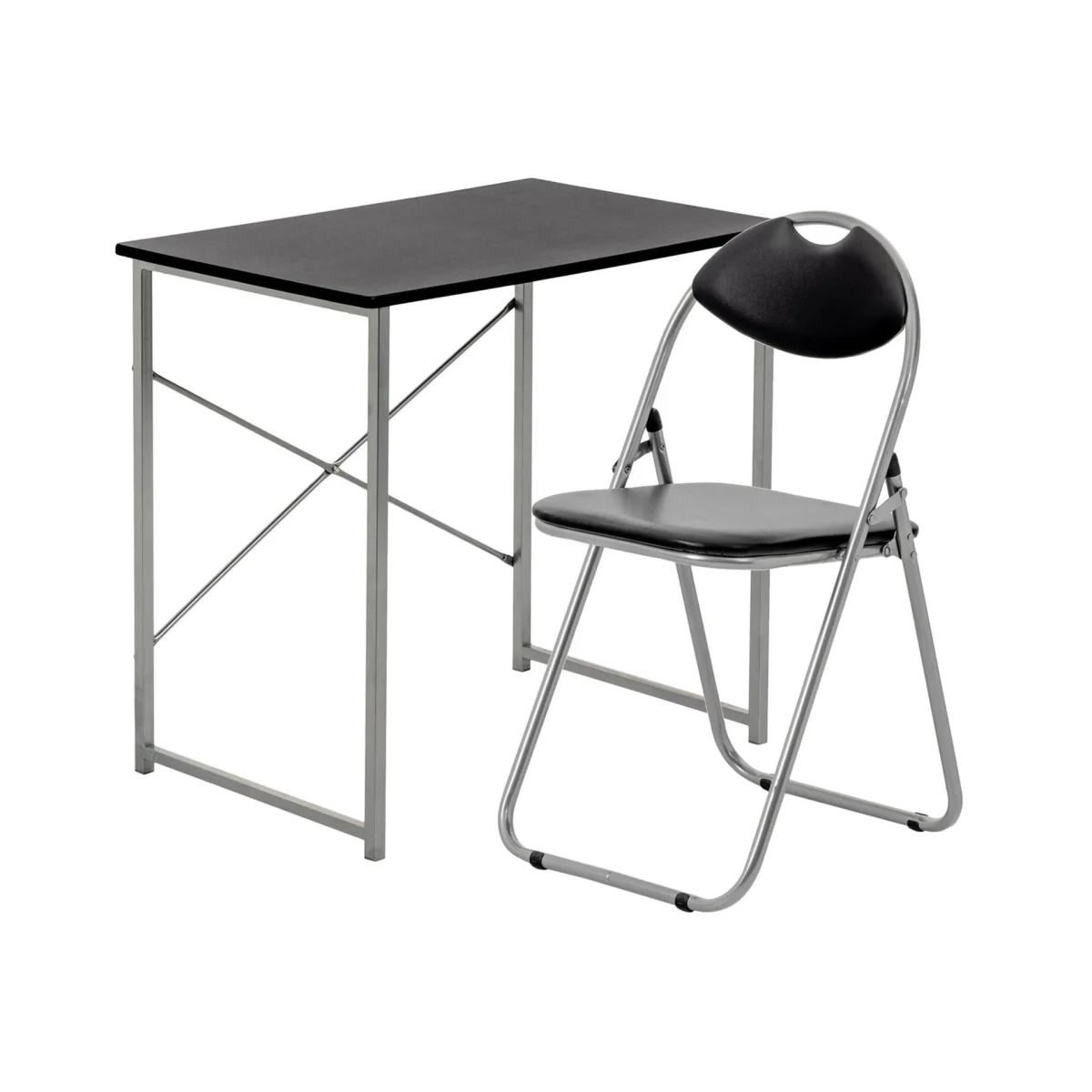 Industrial Office Desk & Chair Set - Black/Black - Black/Black – image 1