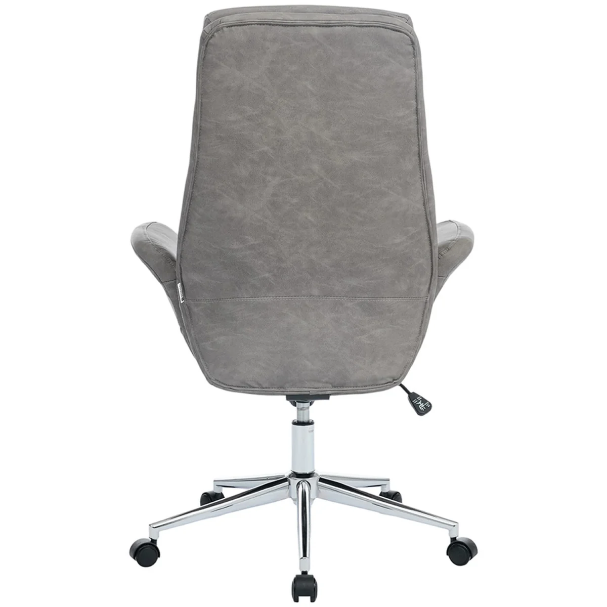 Adjustable High Back PU Office Chair with Arms - Grey – image 6