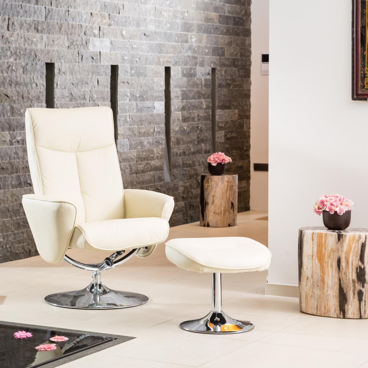 Piedmont Swivel Recliner with Footstool - Black – image 5