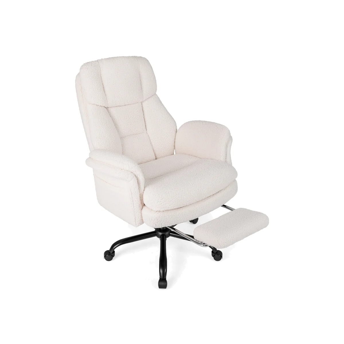 Tall Executive Ergonomic Cross Legged Office Chair-White - White – image 1