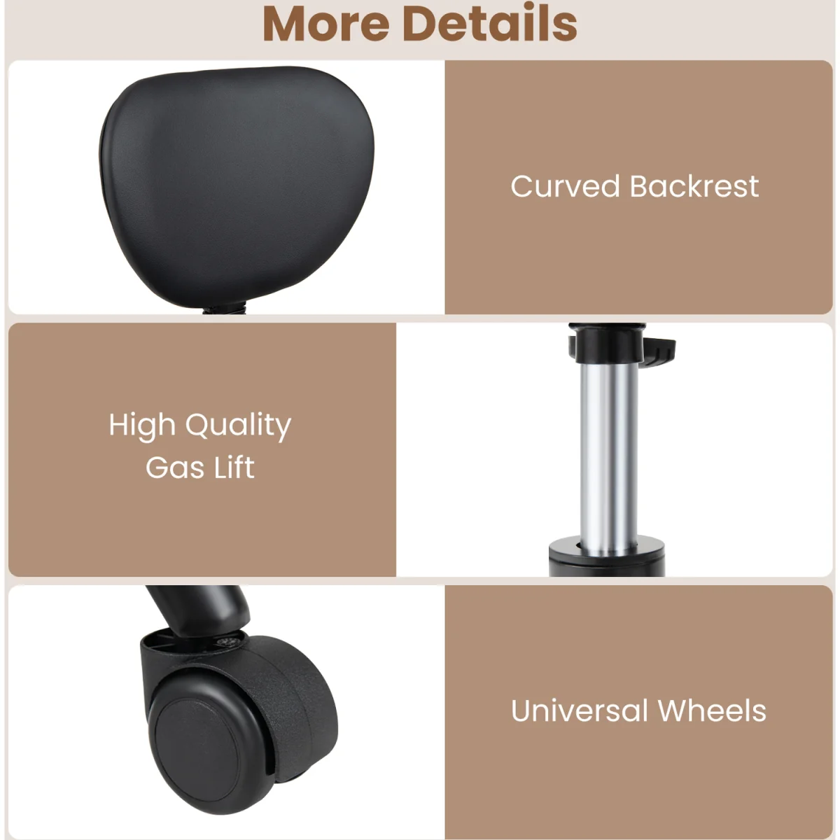 Ergonomic Cross Legged Office Chair - Black – image 8