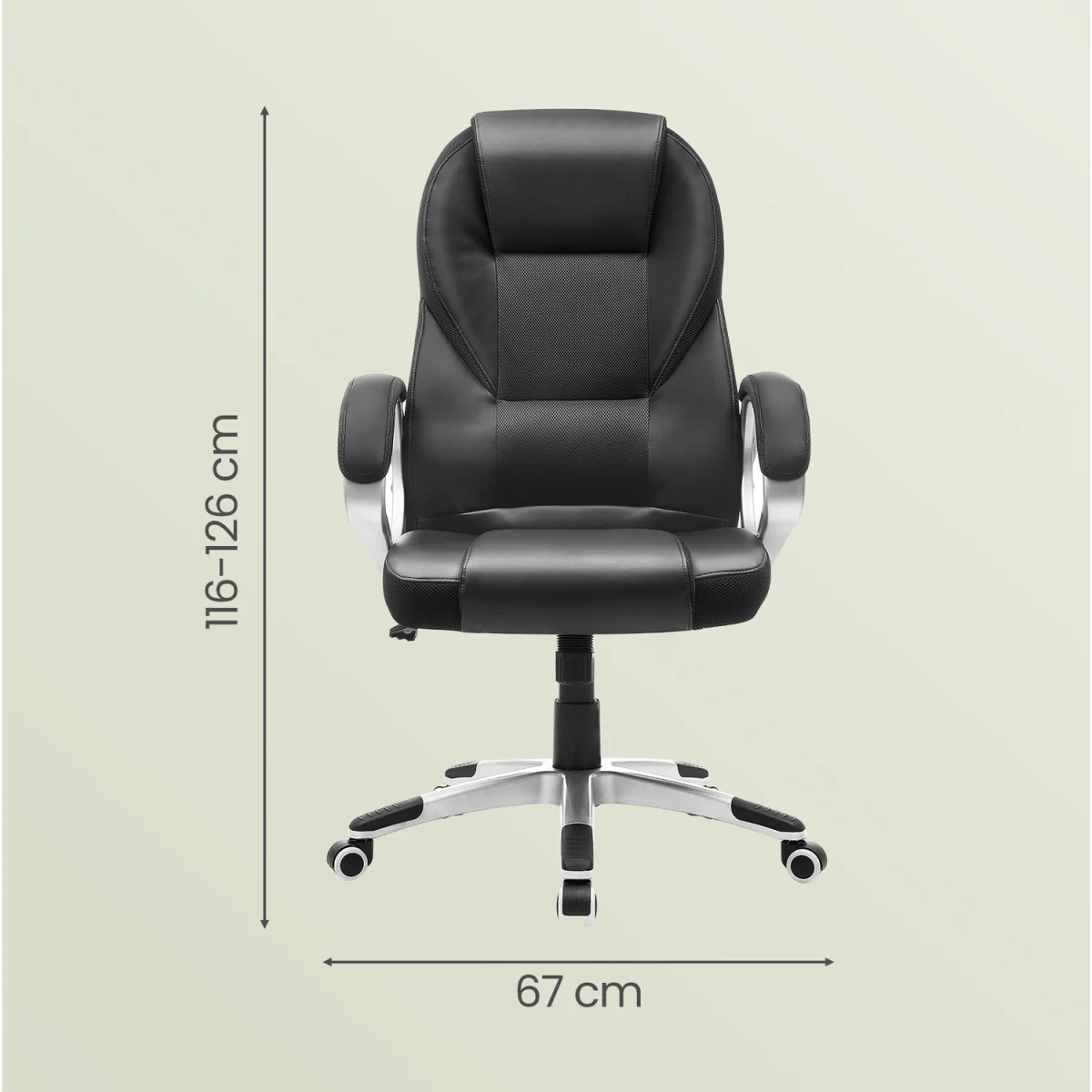 SONGMICS Executive Office Chair with High Back - Black – image 3