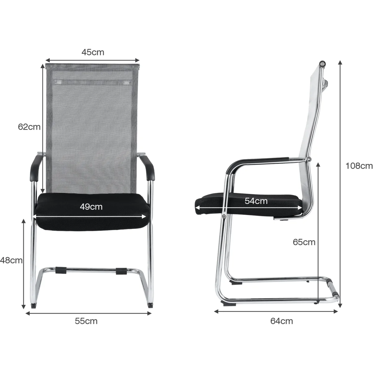 Set of 2 Office Guest Chairs – image 2
