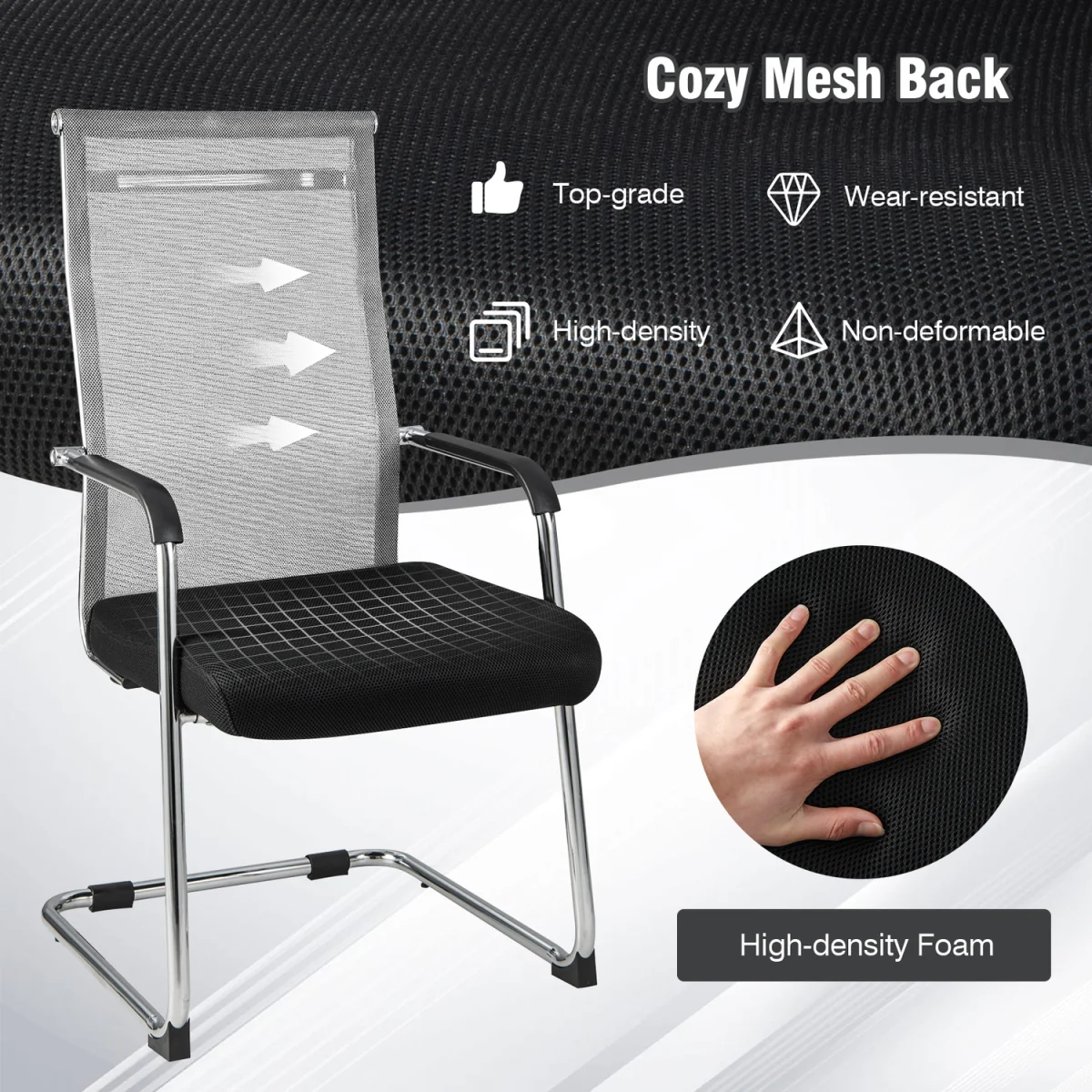 Set of 2 Office Guest Chairs – image 4