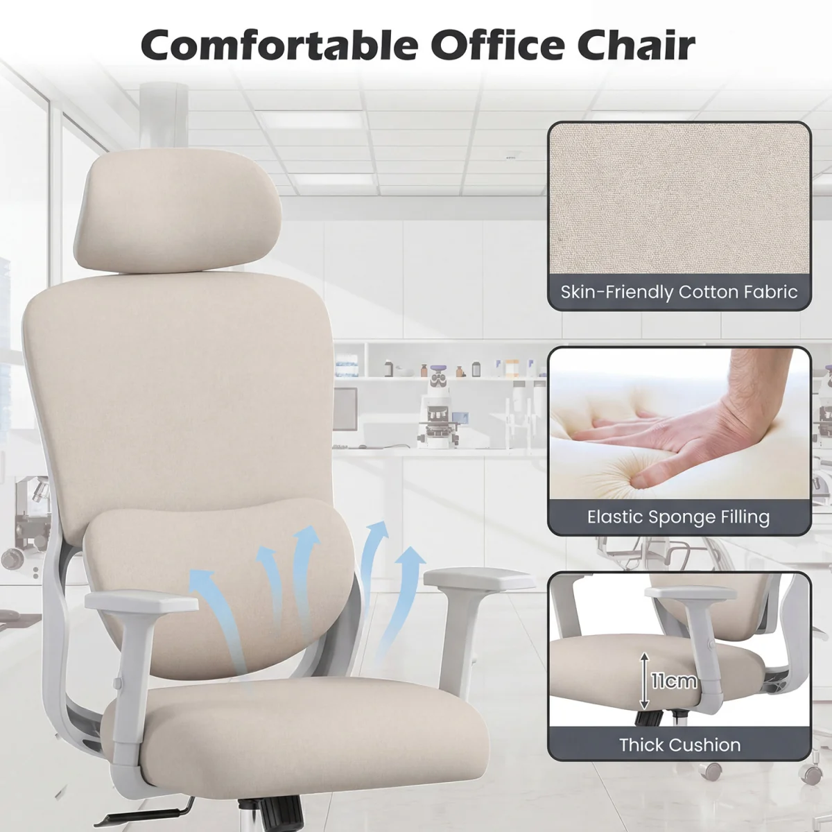 Ergonomic Office Chair with Headrest – image 5
