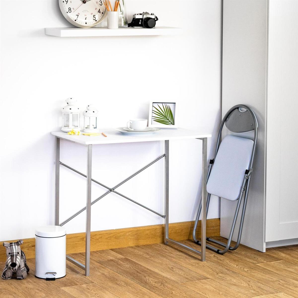 Padded Folding Metal Chairs - Pack of 2 - White/Silver – image 2