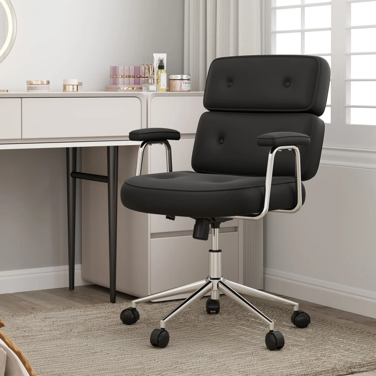 Tufted PU Leather Office Chair – image 7