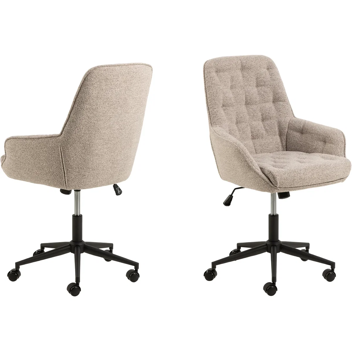 Erik Gas Lift Desk Chair in Monza Beige - Beige – image 3