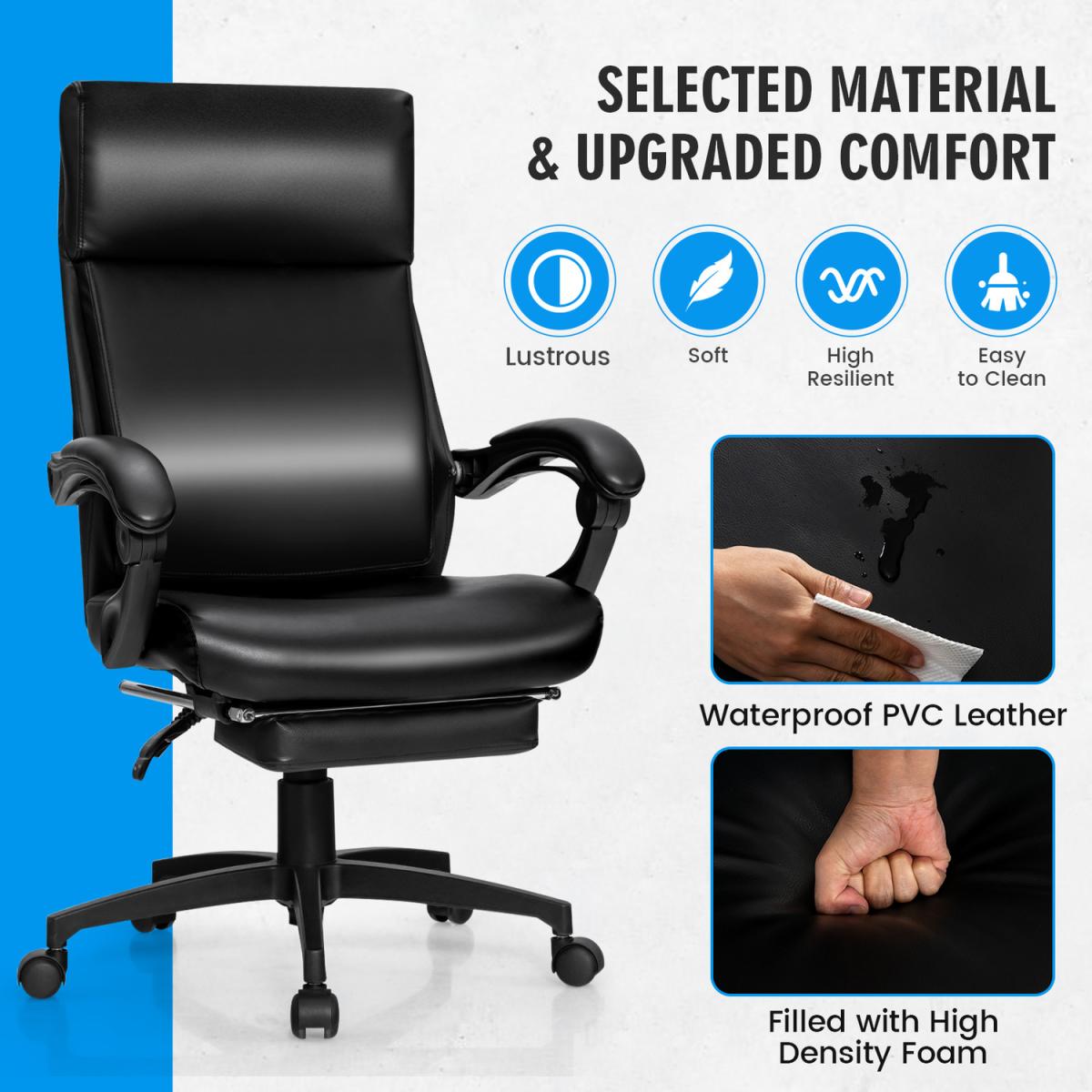 Costway Ergonomic Executive Office Chair-Black - Black – image 2