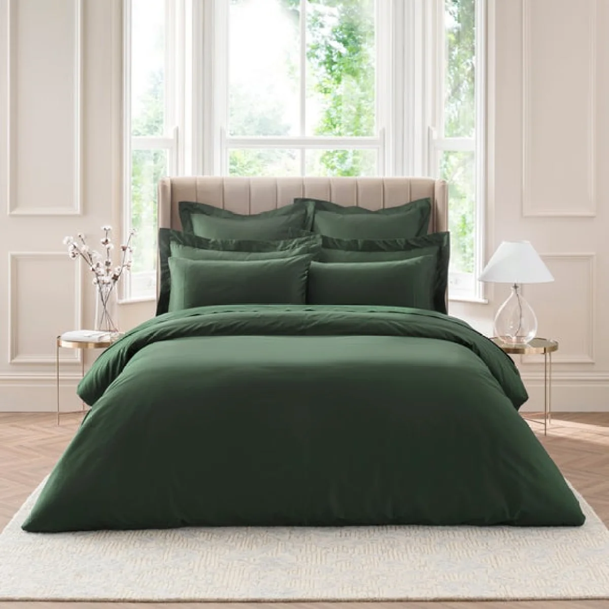 Dorma 300 Thread Count 100% Cotton Sateen Heirloom Blue Duvet Cover Blue – image 2