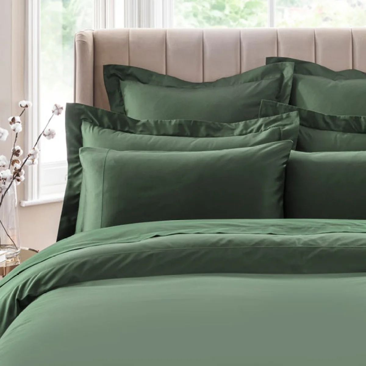 Dorma 300 Thread Count 100% Cotton Sateen Heirloom Blue Duvet Cover Blue – image 3