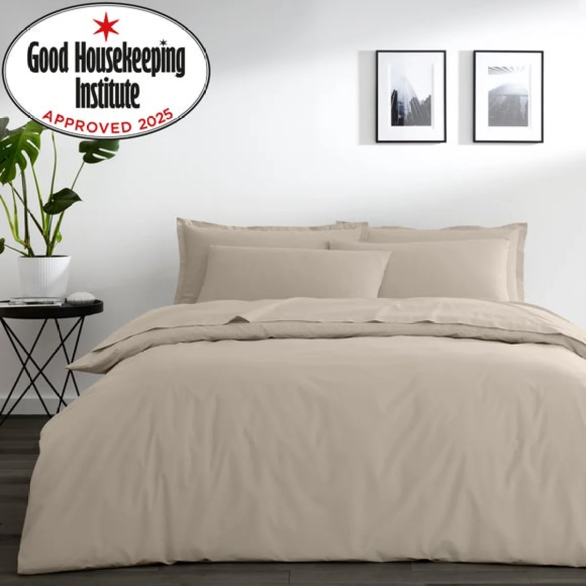 Pure Cotton Natural Plain Dye Duvet Cover Natural – image 2