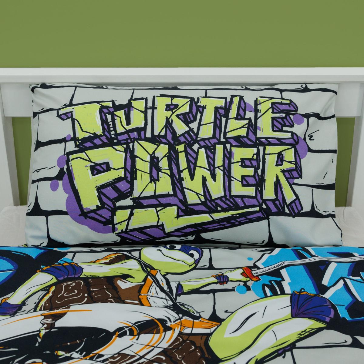 Teenage Mutant Ninja Turtles Power Single Duvet Cover and Pillowcase Set Grey – image 2