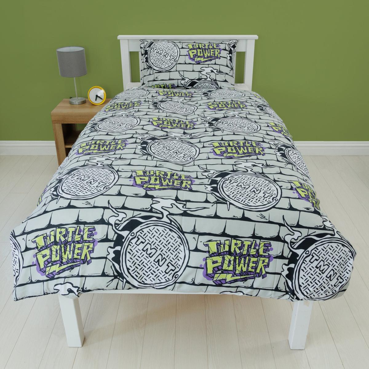 Teenage Mutant Ninja Turtles Power Single Duvet Cover and Pillowcase Set Grey – image 3