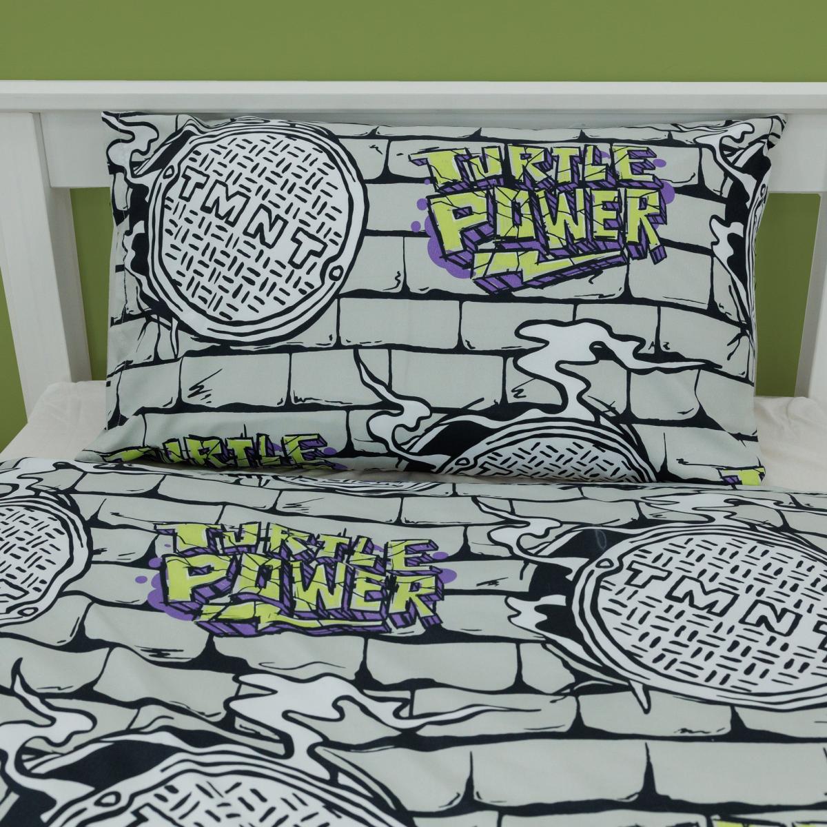 Teenage Mutant Ninja Turtles Power Single Duvet Cover and Pillowcase Set Grey – image 4