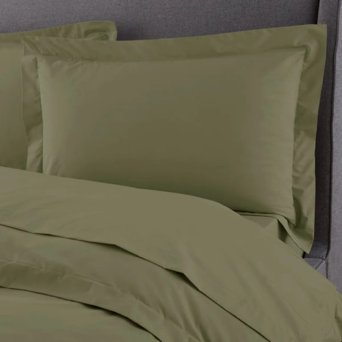 Hotel 230 Thread Count Cotton Percale Duvet Cover Grey Grey – image 3