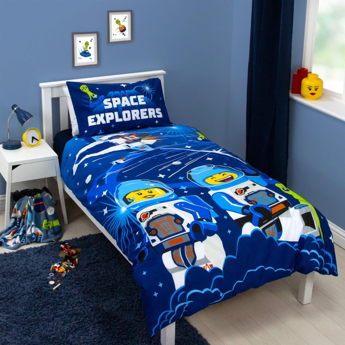 Lego City Single Duvet Cover and Pillowcase Set Blue – image 2