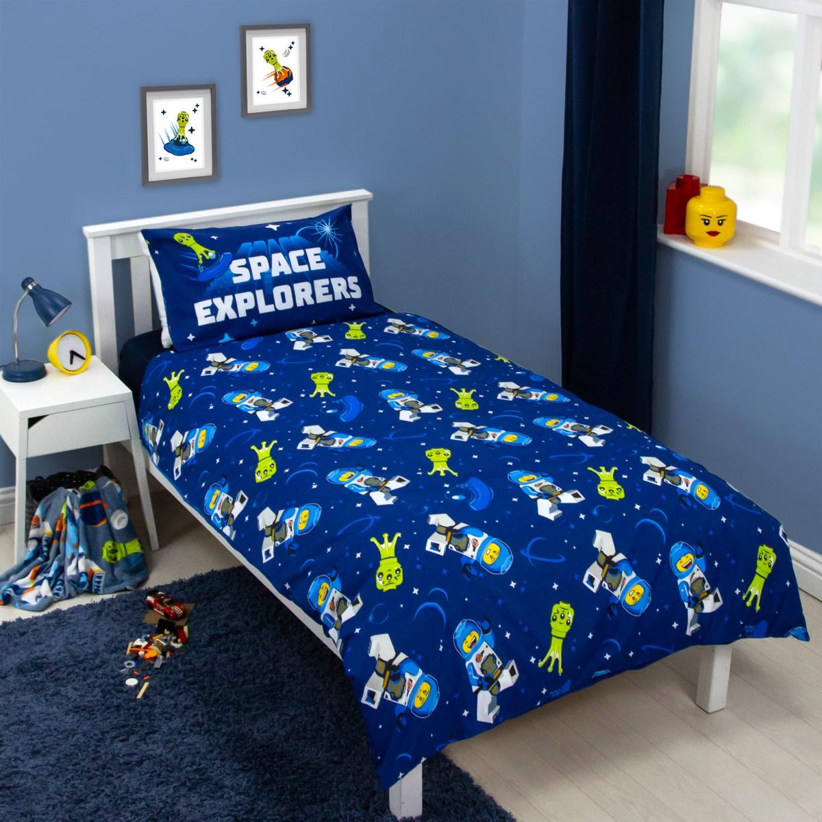 Lego City Single Duvet Cover and Pillowcase Set Blue – image 4