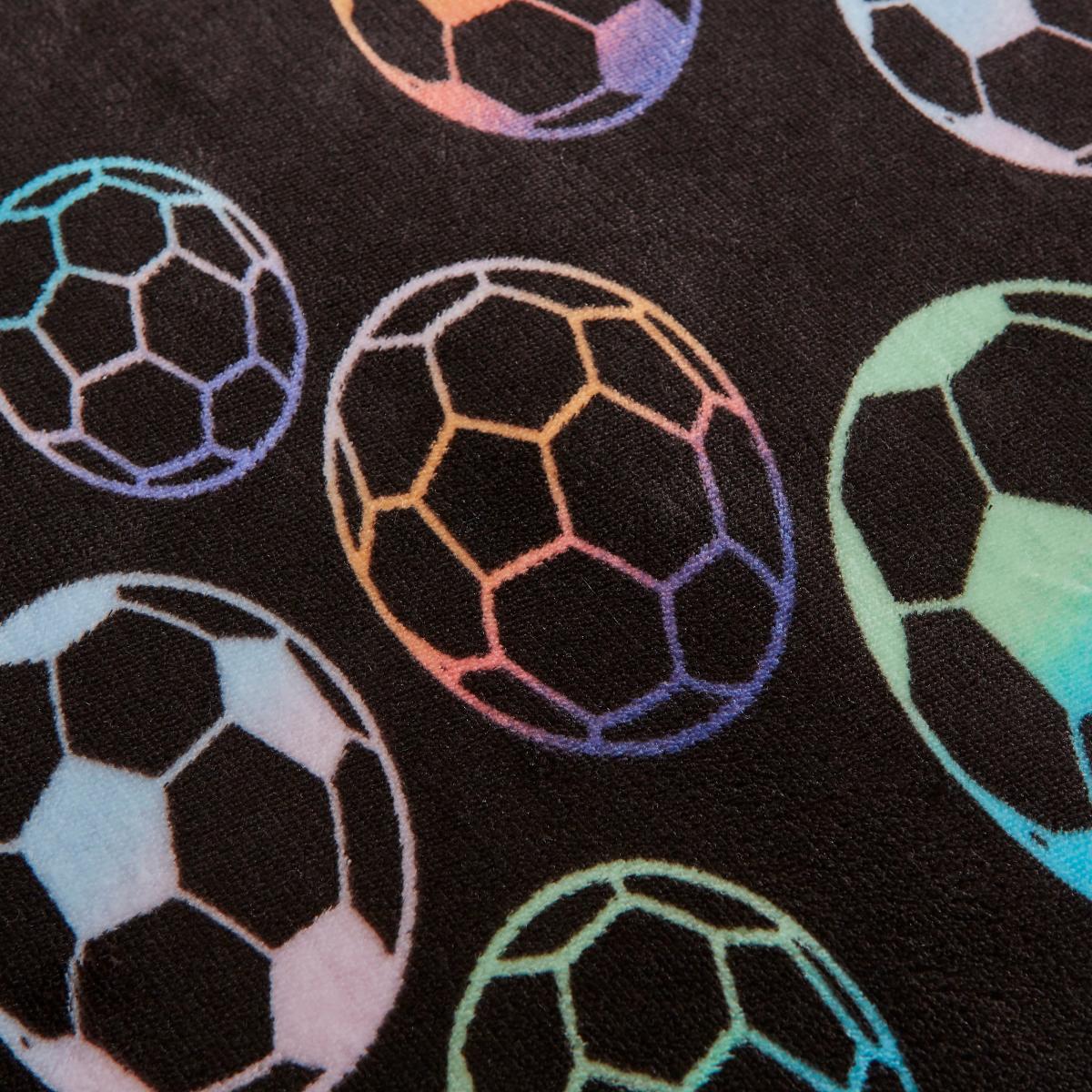 Football Etched Fleece Duvet Cover and Pillowcase Set MultiColoured – image 2