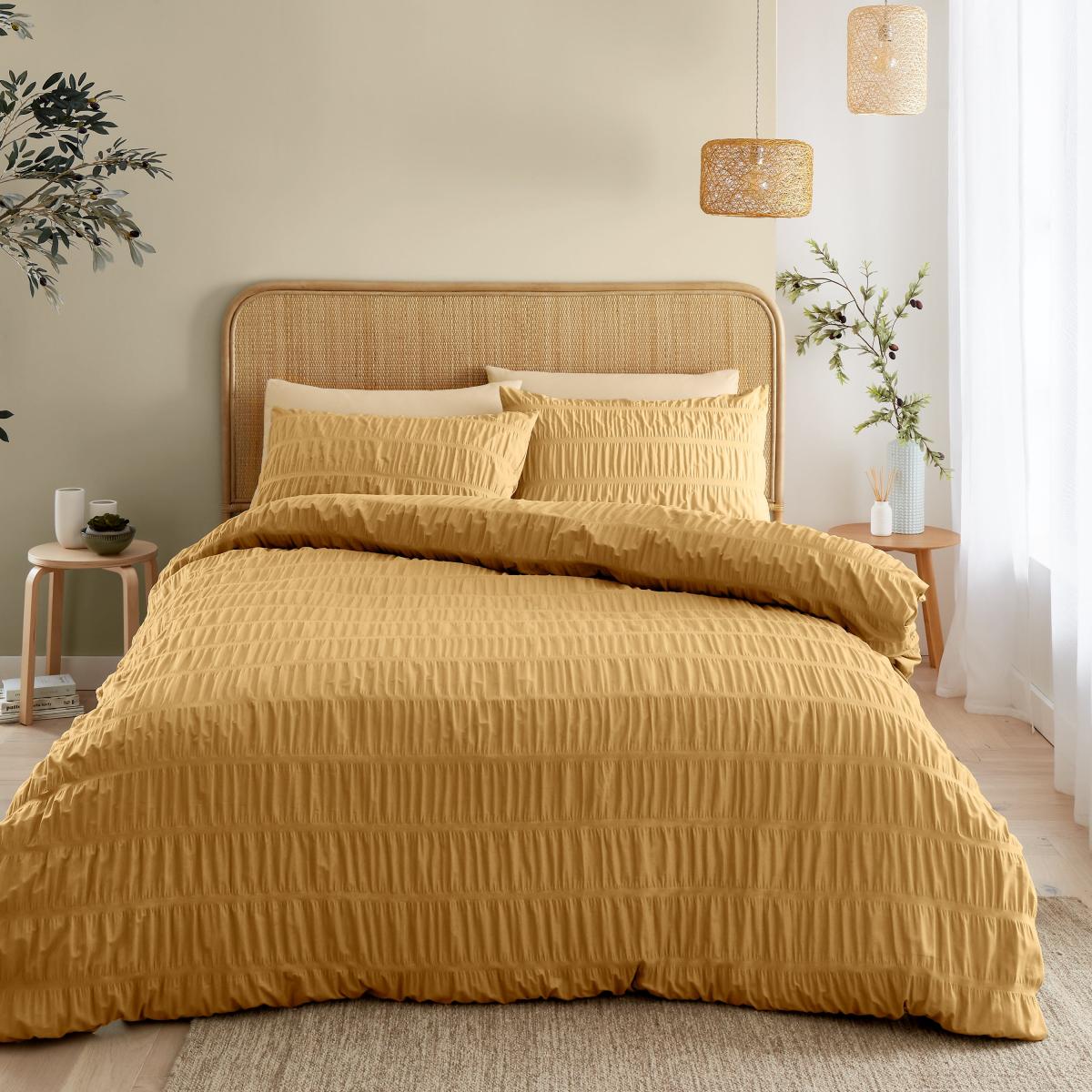 Catherine Lansfield Seersucker Duvet Cover Set – image 1