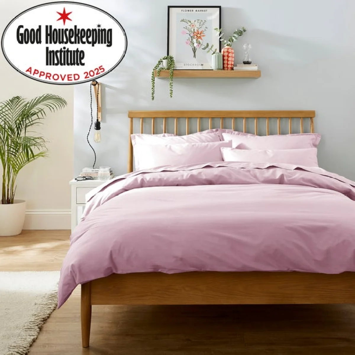 Pure Cotton Plain Dye Duvet Cover Baby Pink – image 2