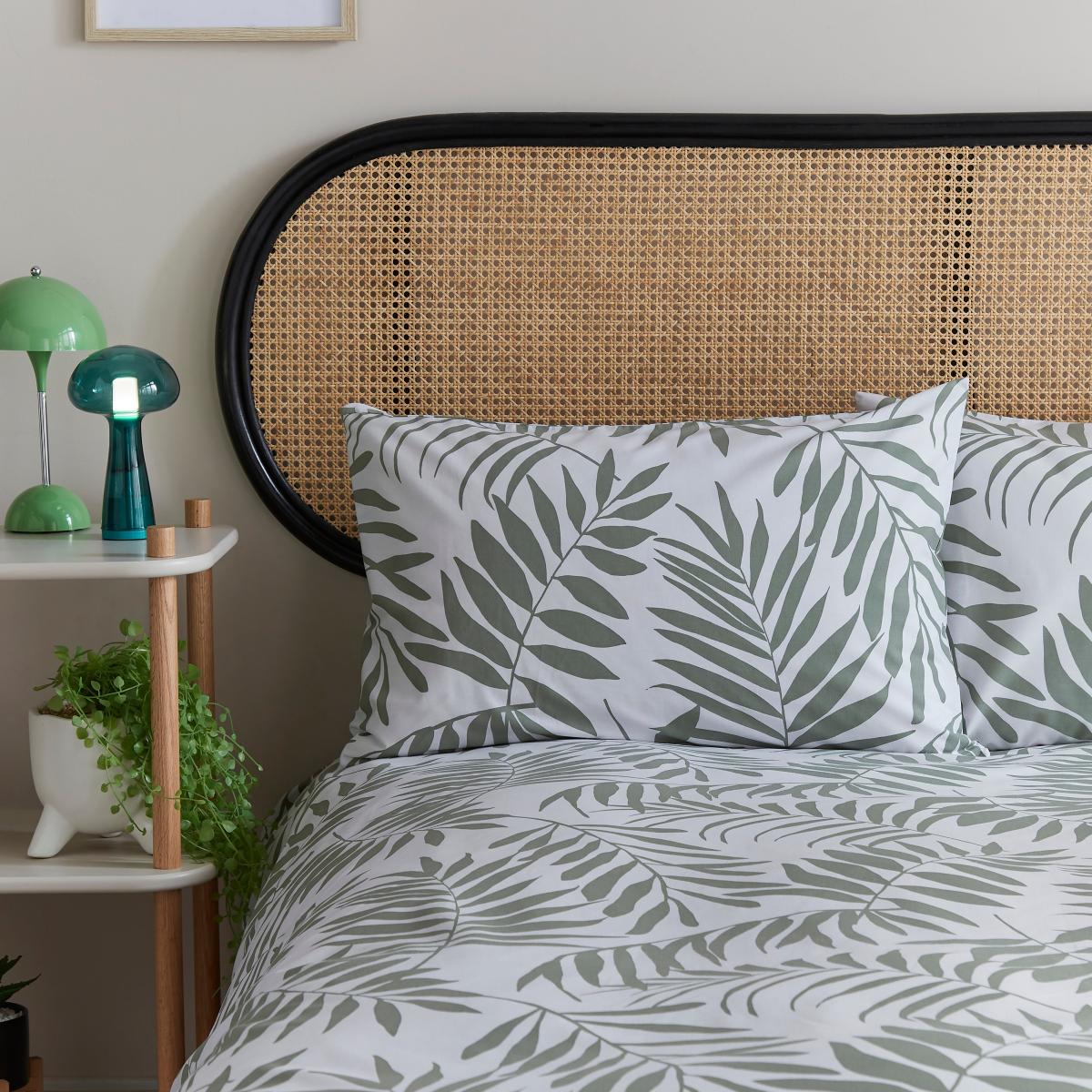Elio Palm Duvet Cover Set Sage (Green) – image 2