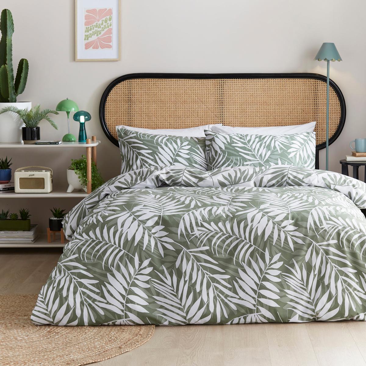 Elio Palm Duvet Cover Set Sage (Green) – image 3