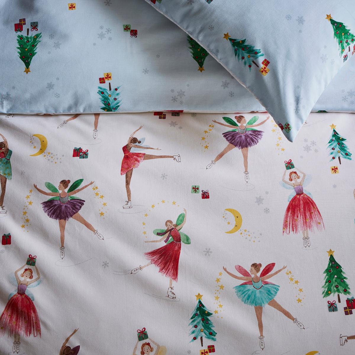 Ice Skating Fairies Duvet Cover Set Blue – image 3