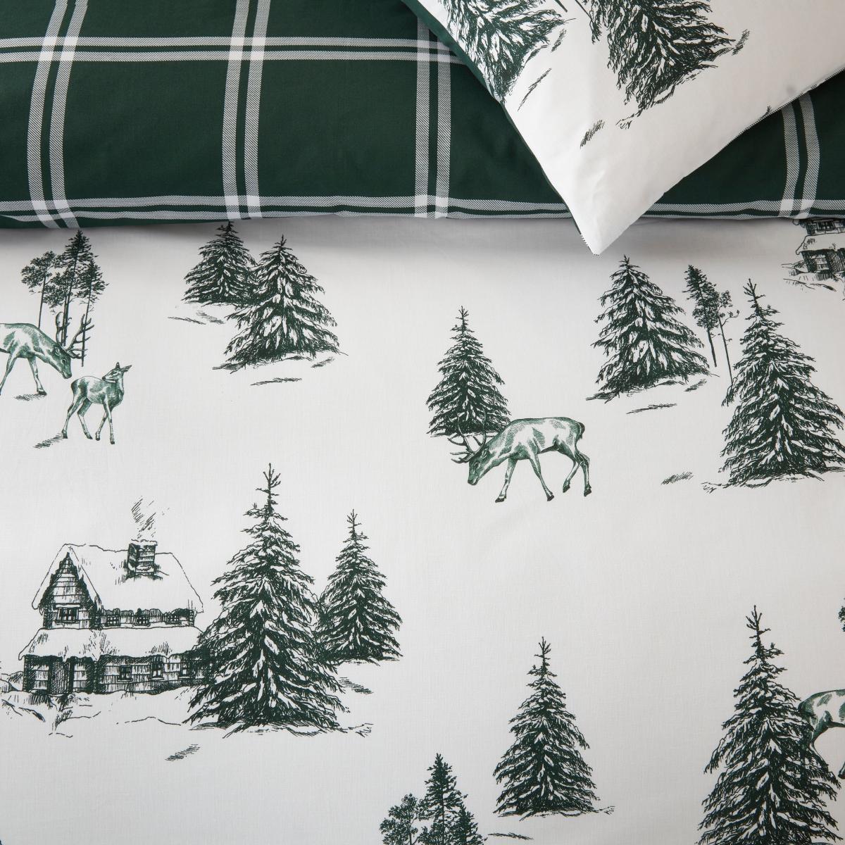 Winter Spruce Duvet Cover Set Green – image 3