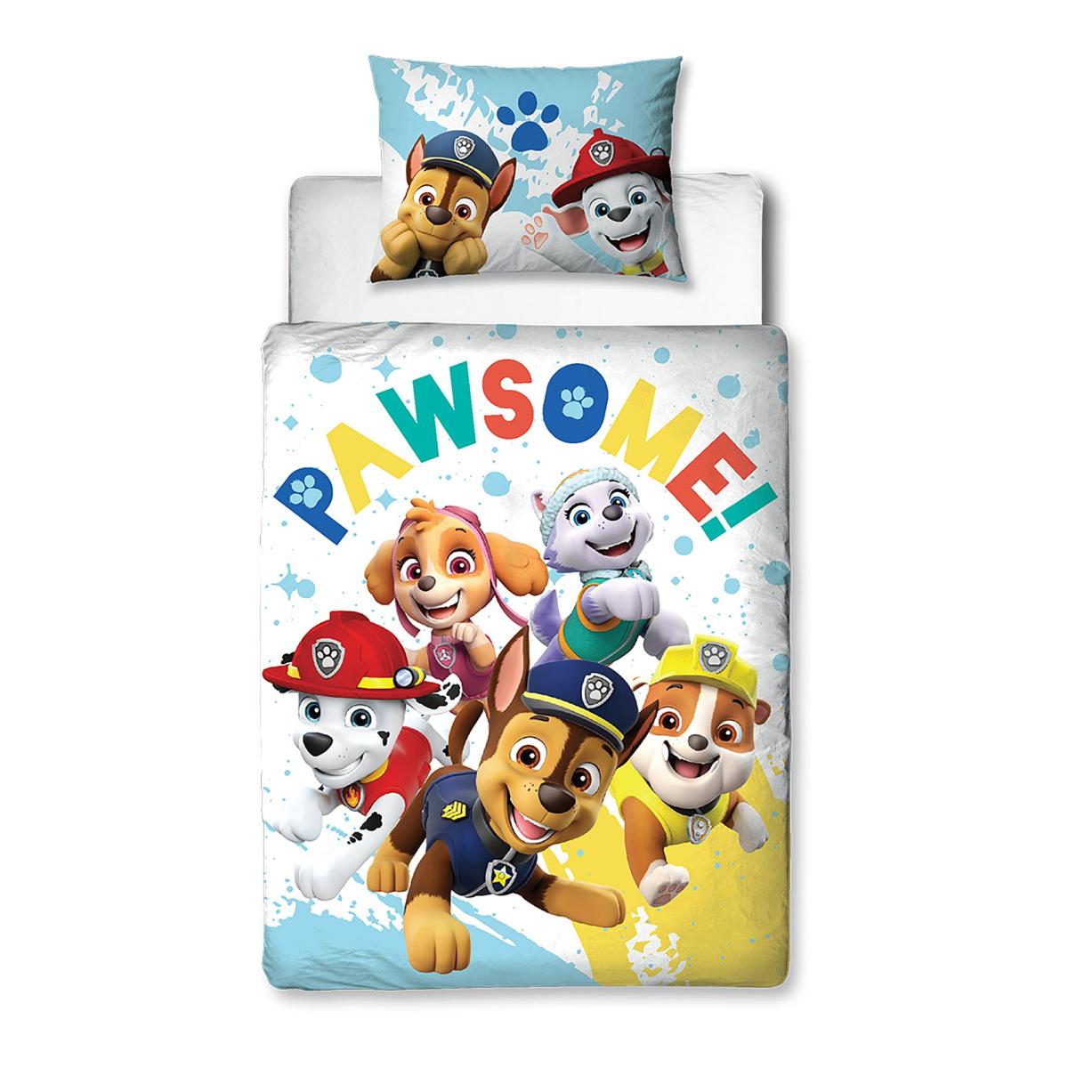 Paw Patrol Splodge Toddler Duvet Cover and Pillowcase Set Blue – image 4