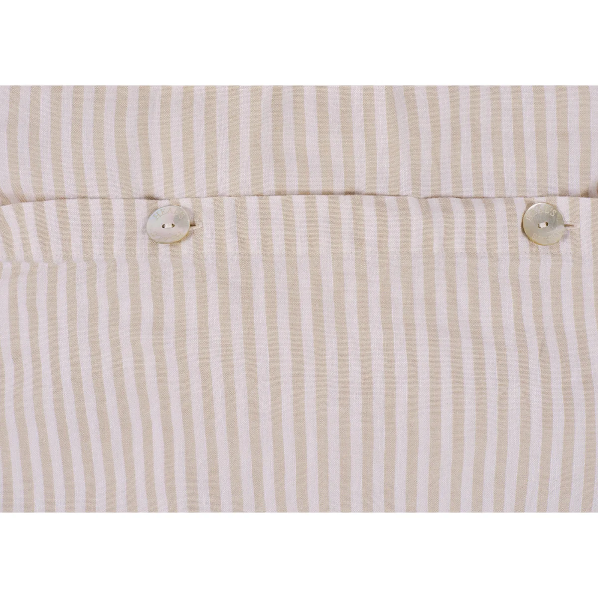 Heal's Washed Linen Blend Natural Stripe Duvet Cover King – image 3