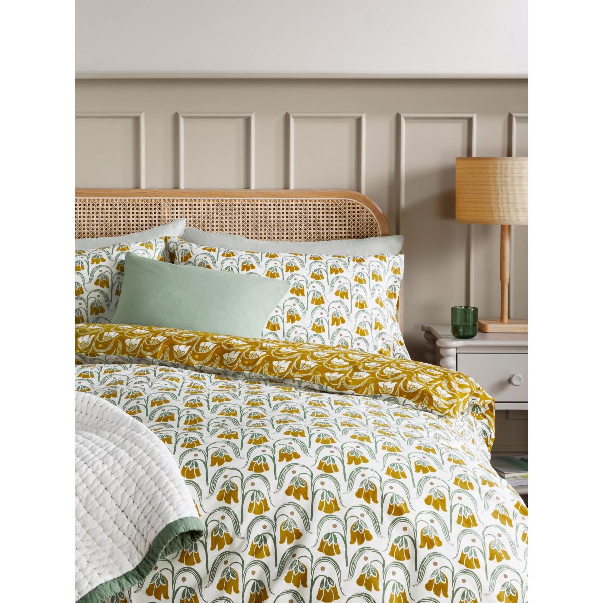 John Lewis Snowdrops Washed Cotton Duvet Cover Set – image 2