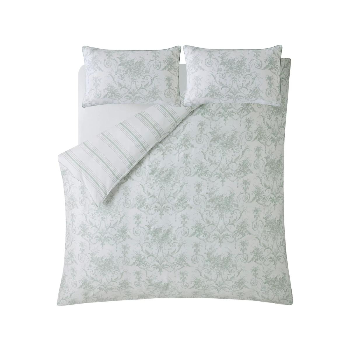 Laura Ashley Tuileries Reversible 200 Thread Count Cotton Duvet Cover Set – image 3