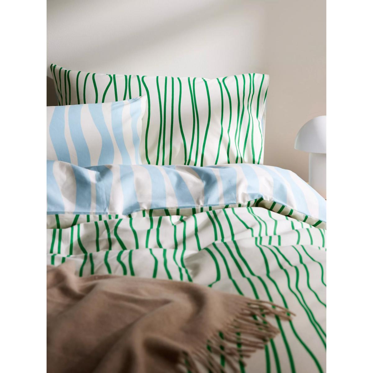 John Lewis ANYDAY Ripple Stripe Reversible Pure Cotton Duvet Cover Set – image 2