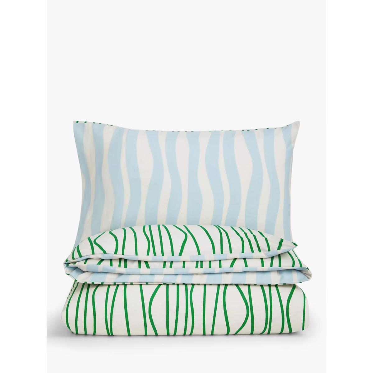 John Lewis ANYDAY Ripple Stripe Reversible Pure Cotton Duvet Cover Set – image 4