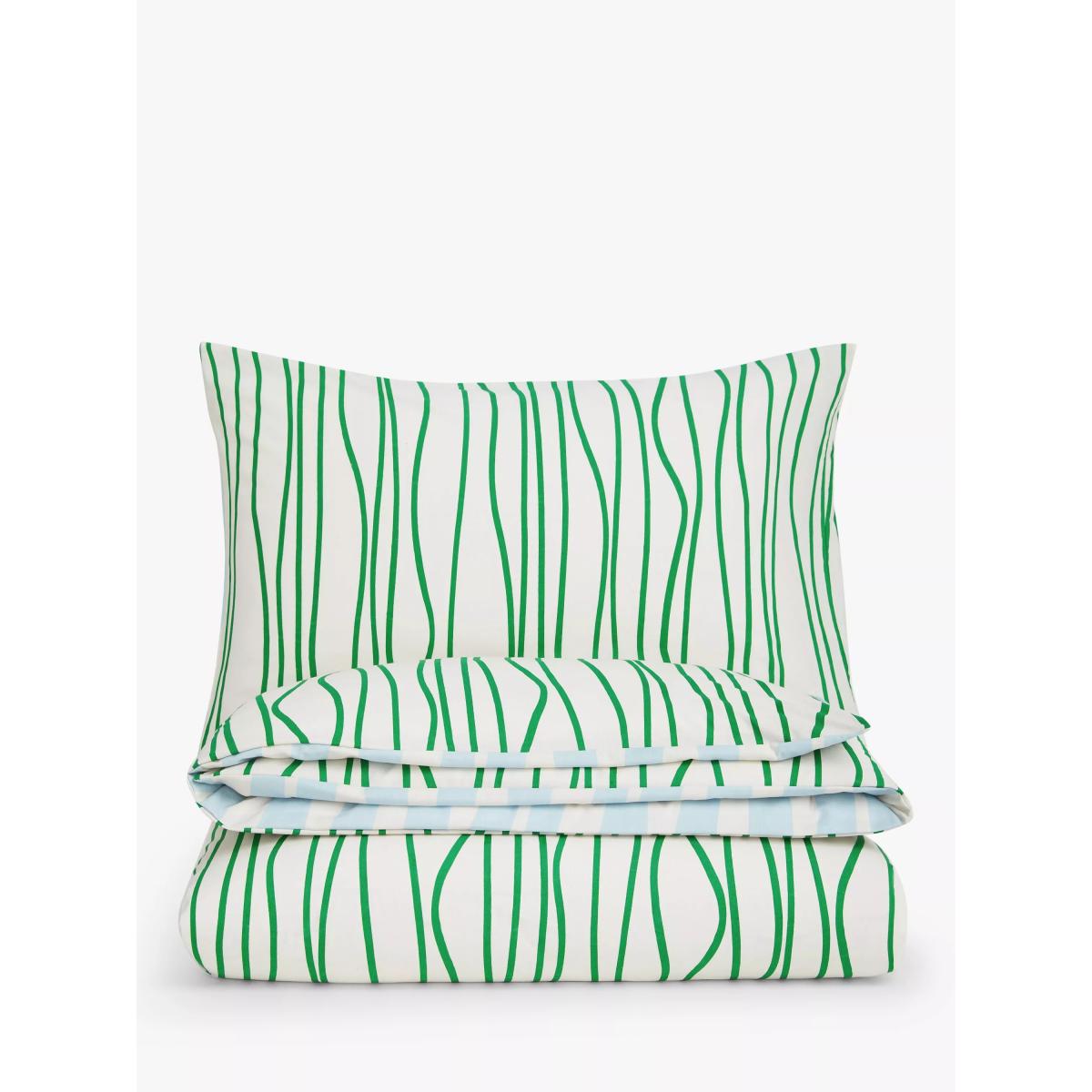 John Lewis ANYDAY Ripple Stripe Reversible Pure Cotton Duvet Cover Set – image 5