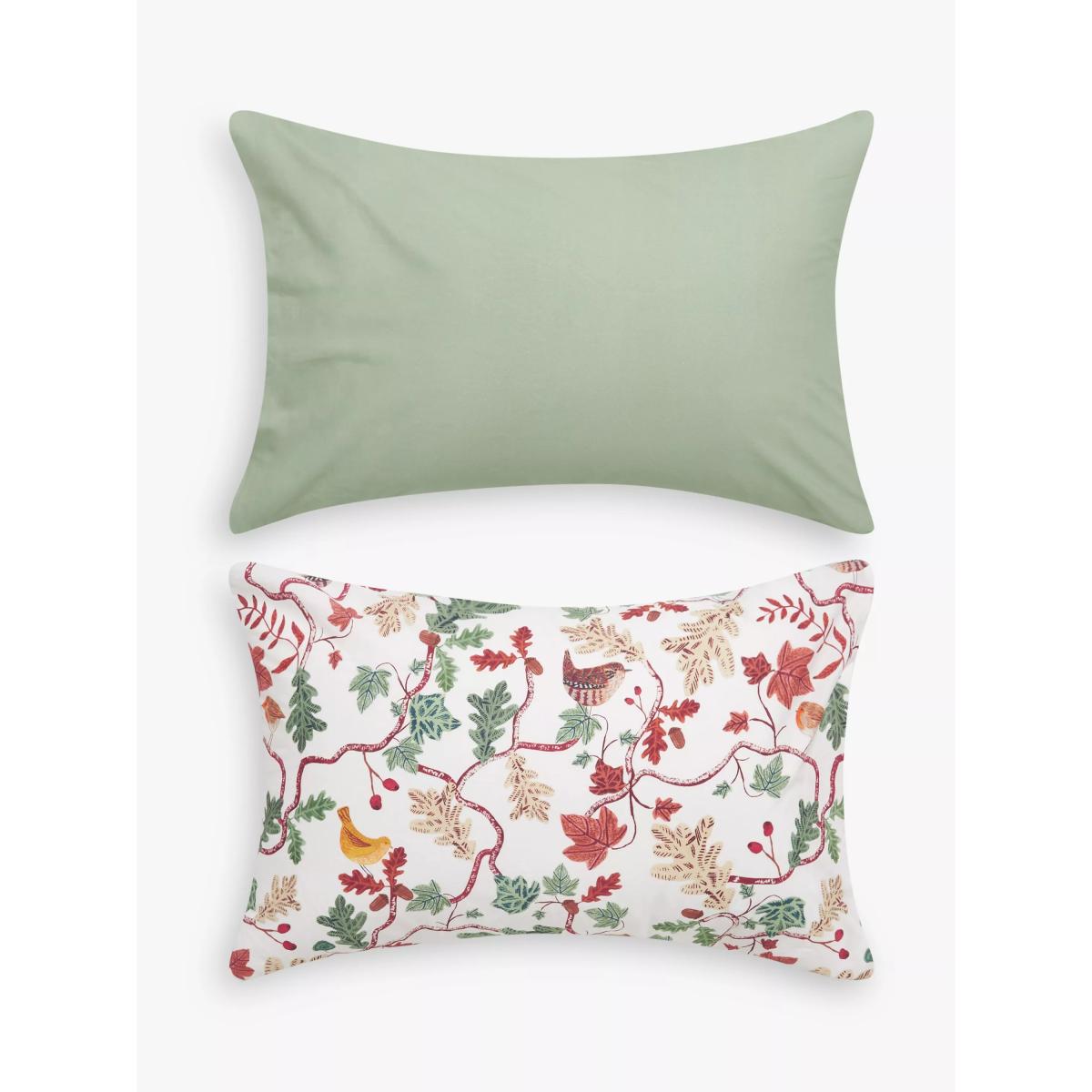 John Lewis ANYDAY Christmas Leaves and Birds Duvet Cover Set – image 4