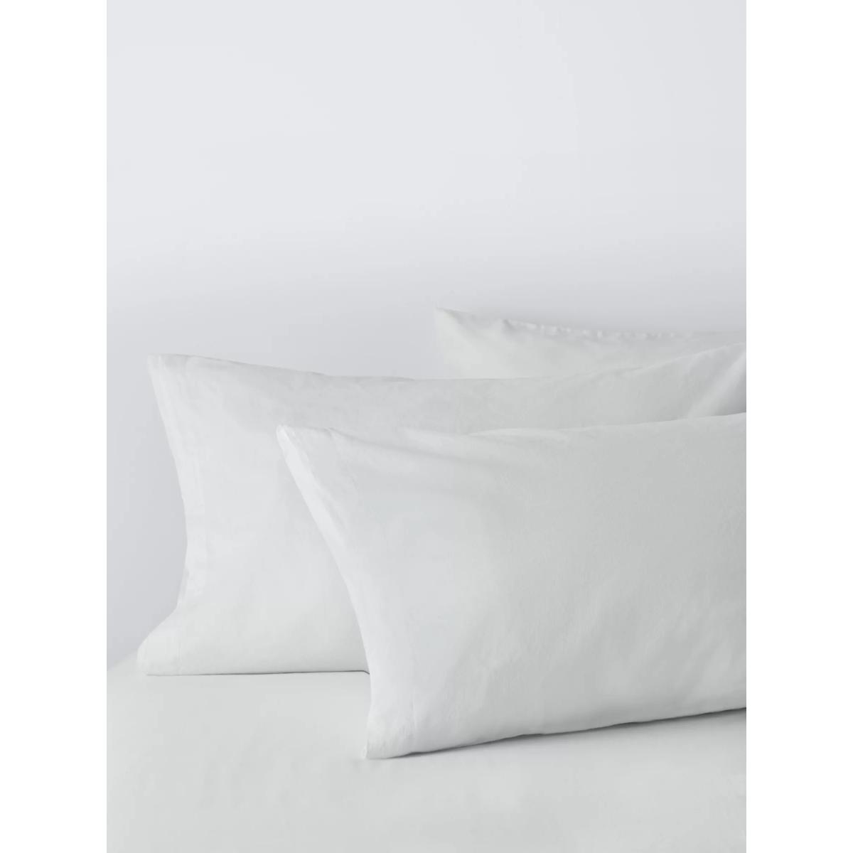 John Lewis Comfy & Relaxed Washed Cotton & Hemp Blend Duvet Cover Set, White – image 2